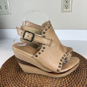 Bed Stu Tan Wedge Heels